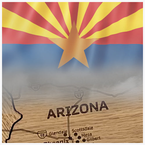 Arizona  3D Oak Map