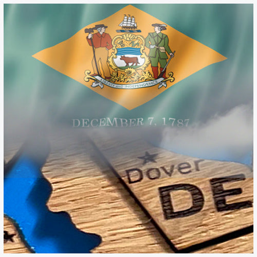 Delaware  3D Oak Map