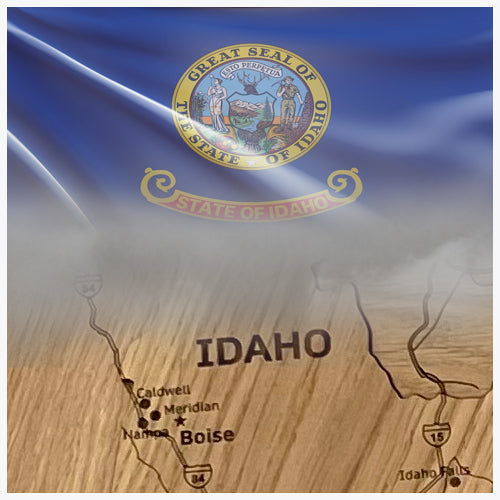 Idaho  3D Oak Map