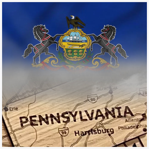 Pennsylvania 3D Oak Map