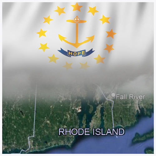 Rhode Island 3D Oak Map