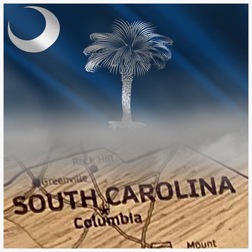 South Carolina 3D Oak Map