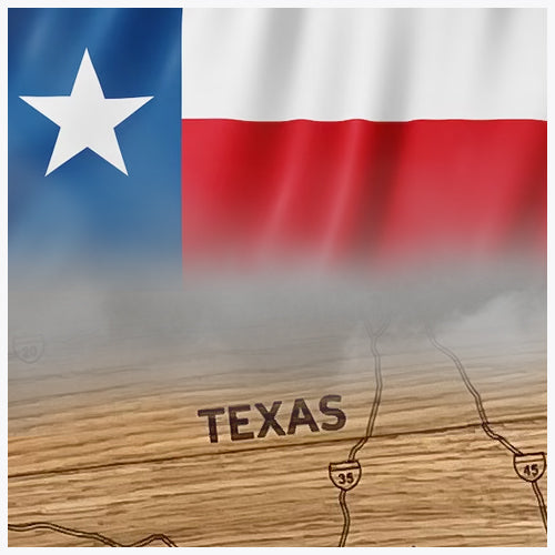 Texas  3D Oak Map