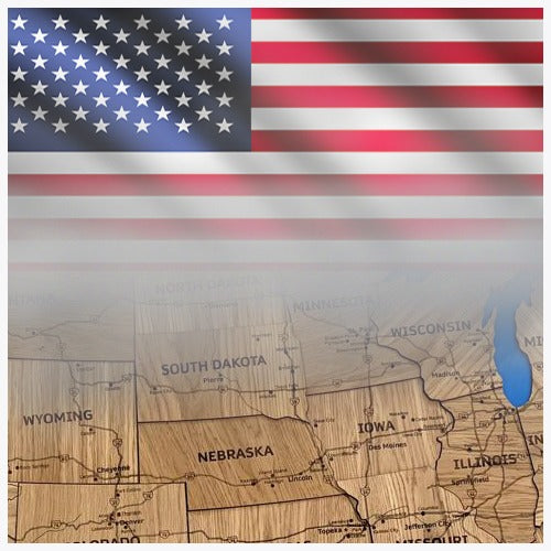 United States (Cont) 3D Oak Map