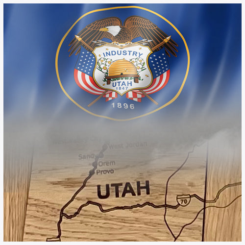 Utah  3D Oak Map